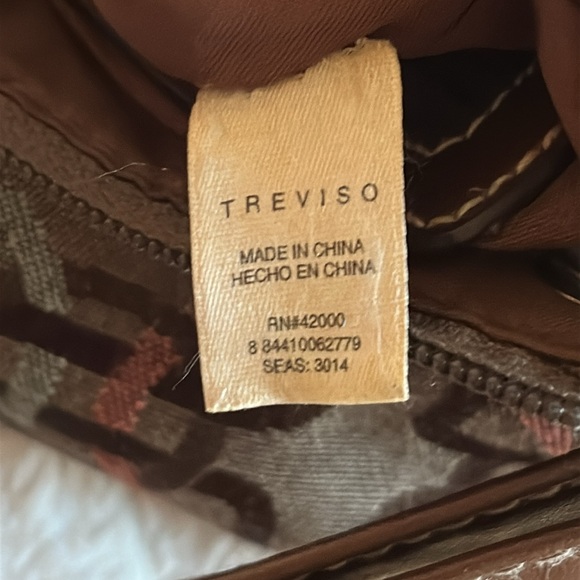 Treviso Stylish Brown Patterned Women's Bag - Picture 4 of 4